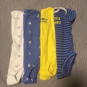 Boys 4 piece onesie lot, 3 month Carter’s